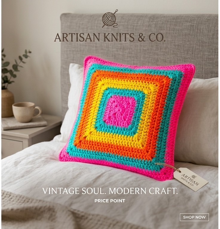 Crochet Cushion Cover